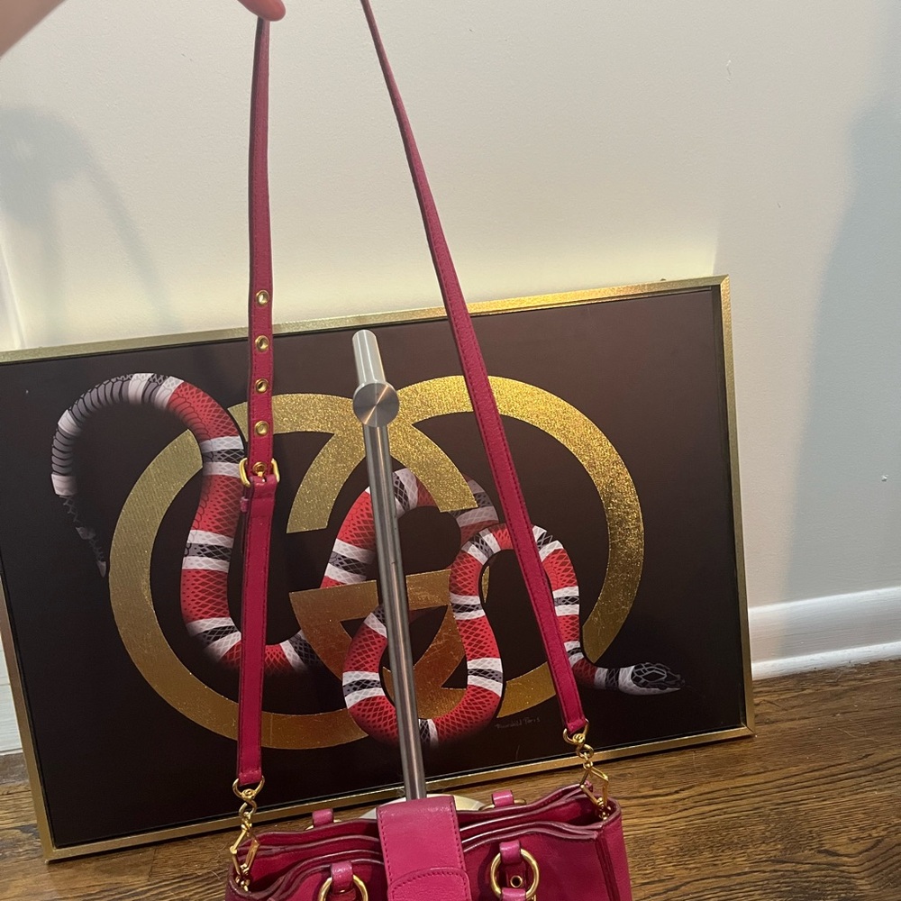 Miu Miu pink Satchel with Crossbody strap, EUC, comes with COA - Picture 10 of 13
